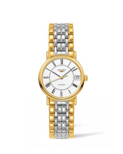 Longines Presence Automatic 30 PVD Gold White - Roman Bracelet