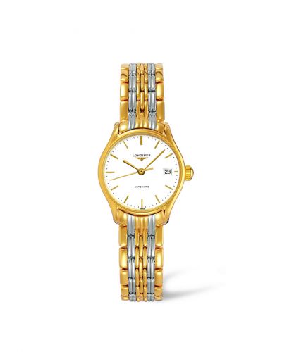 Longines Lyre 25 Automatic PVD Gold White Bracelet