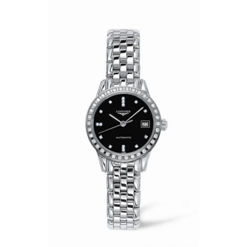 Longines Flagship 26 Automatic Diamond Bezel Black