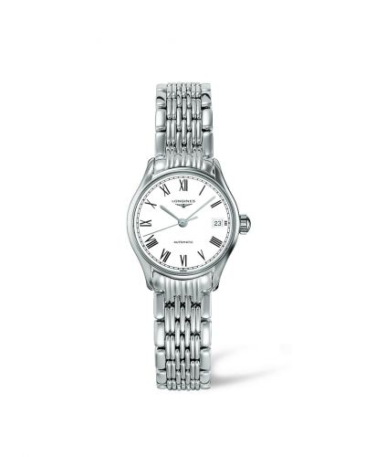 Longines Lyre 25 Stainless Steel White - Roman Bracelet