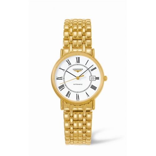 Longines Presence 34.5 Automatic Yellow Roman Bracelet