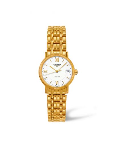 Longines Presence 25.5 Automatic PVD Gold White Mixed Bracelet