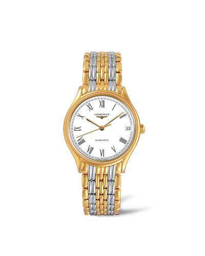 Longines Lyre 30 Automatic PVD Gold White - Roman Bracelet