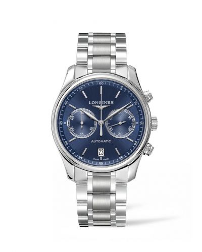 Longines Master Collection Chronograph 40 Stainless Steel Blue Bracelet