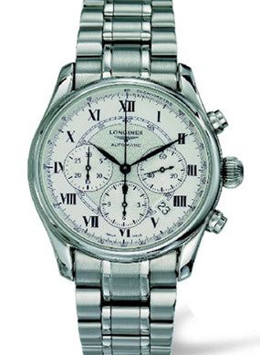 Longines Avigation Chronograph Stainelss Steel Silver Bracelet