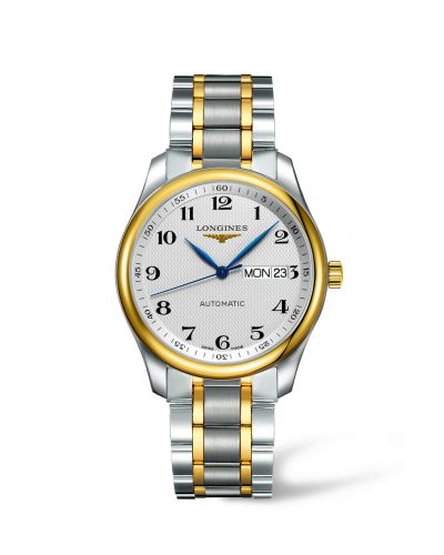 Longines Master Collection 38.5 Stainless Steel Yellow Gold Silver-Arabic Bracelet
