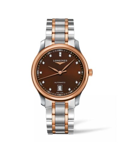 Longines Master Collection Date 38.5 Two Tone Rose Brown