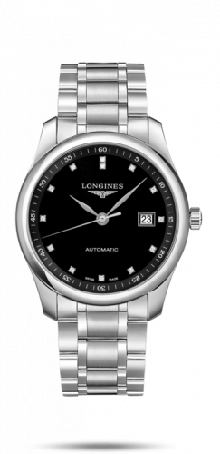 Longines Master Collection 40 Date Stainless Steel Black-Diamond Bracelet