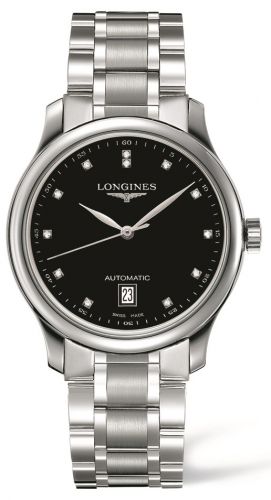 Longines Master Collection Date 38.5 Black Diamond Bracelet