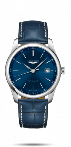 Longines Master Collection 40 Date Stainless Steel Blue Alligator