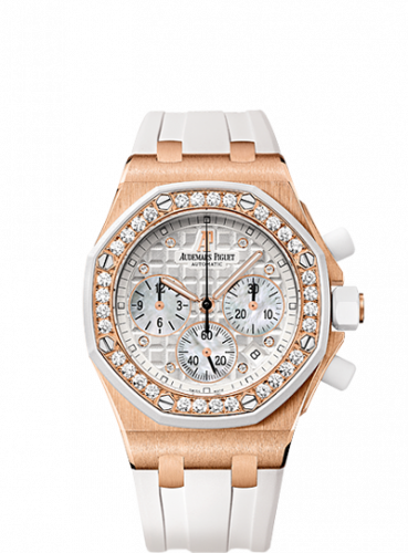 Audemars Piguet Royal Oak OffShore 26048 Lady Chronograph Pink Gold White