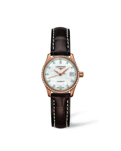 Longines Master Collection Date 25.5 Pink Gold Diamond