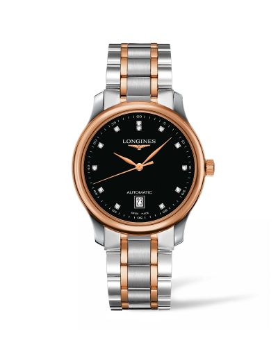 Longines Master Collection Date 38.5 Two Tone Rose Black