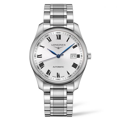 Longines Master Collection 40 Date Stainless Steel Silver-Roman Alligator DFS