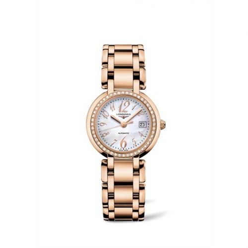 Longines PrimaLuna Automatic 30 Pink Gold Diamond Funky MOP