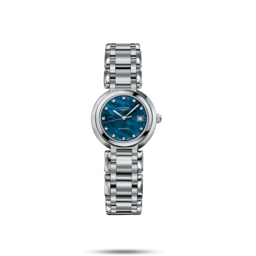 Longines PrimaLuna Automatic 26.5 Stainless Steel Blue MOP Bracelet