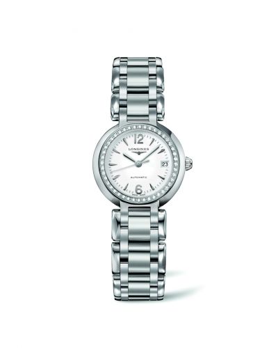 Longines PrimaLuna Automatic 26.5 Stainless Steel Diamond White Bracelet