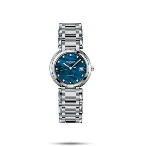 Longines PrimaLuna Automatic 30 Stainless Steel Blue MOP Bracelet