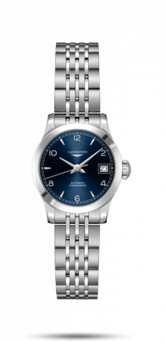 Longines Record 26mm Stainless Steel Blue Arabic Bracelet