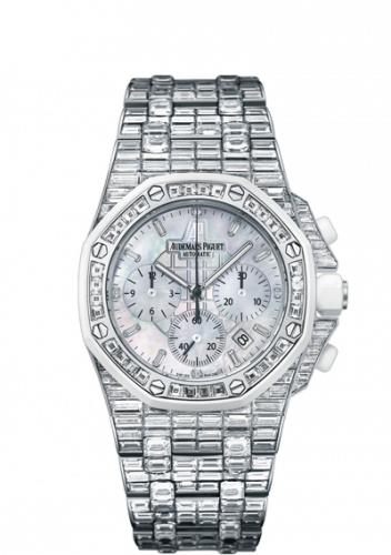 Audemars Piguet Royal Oak OffShore 26114 Chronograph White Gold Baguette MOP