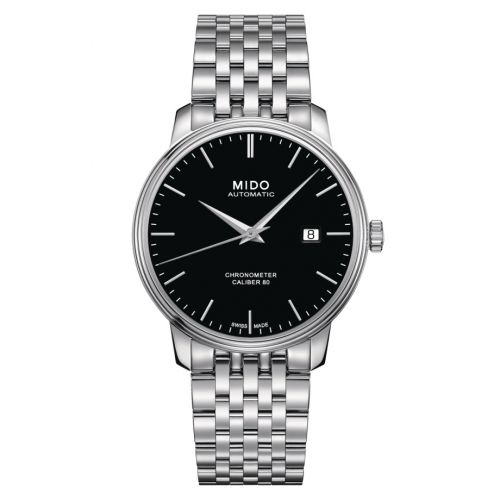 Mido Baroncelli Chronometer Stainless Steel Black Bracelet