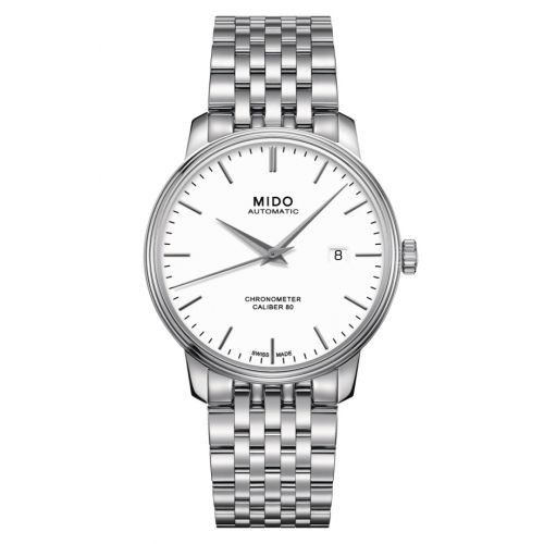 Mido Baroncelli Chronometer Stainless Steel White Bracelet