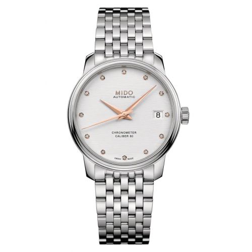 Mido Baroncelli Chronometer Lady Stainless Steel Silver Bracelet