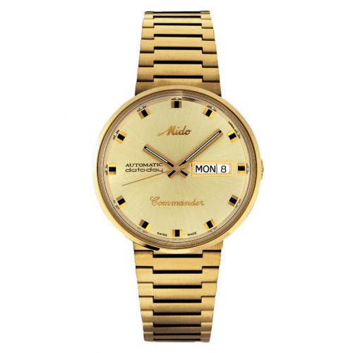 Mido Commander 1959 Yellow Gold Champagne Bracelet