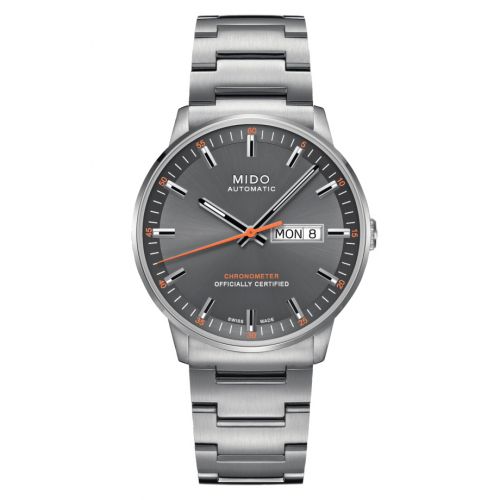 Mido Commander Chronometer Stainless Steel Grey Bracelet