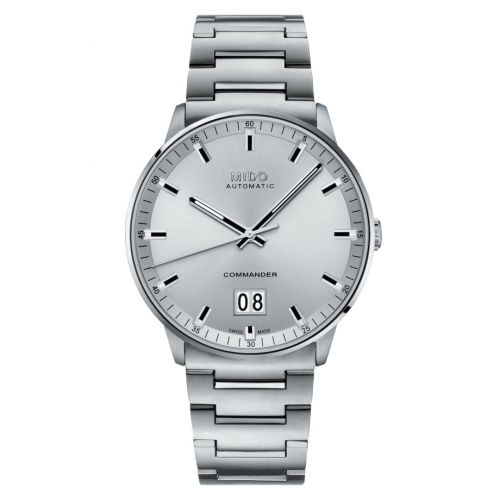 Mido Commander Big Date Stainless Steel Silver Bracelet