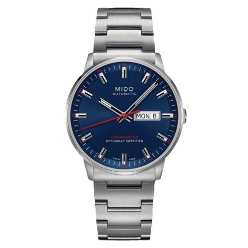 Mido Commander Chronometer Stainless Steel Blue Bracelet