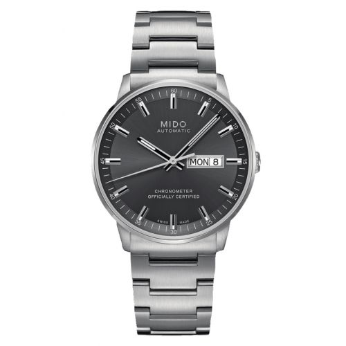 Mido Commander Chronometer Stainless Steel Grey Bracelet