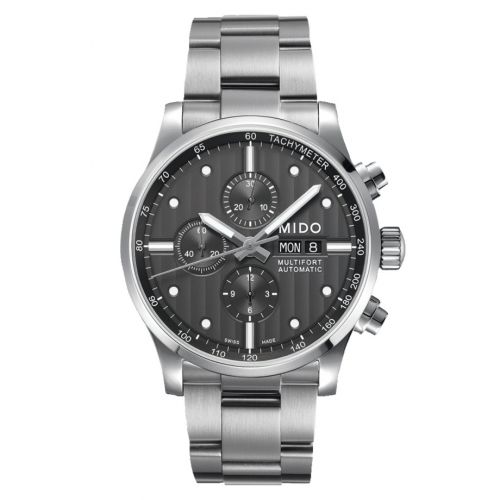 Mido Multifort Chronograph Stainless Steel Grey Bracelet
