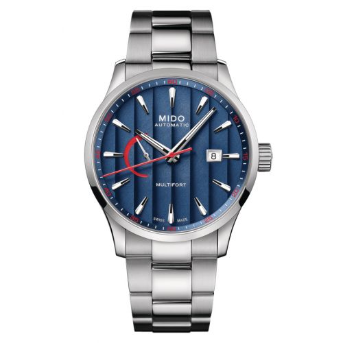 Mido Multifort Power Reserve Stainless Steel Blue Bracelet
