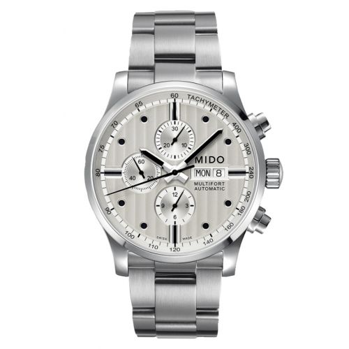 Mido Multifort Chronograph Stainless Steel Silver Bracelet