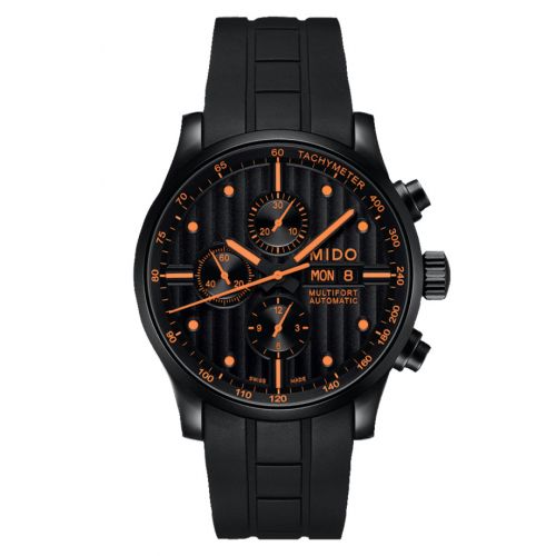Mido Multifort Chronograph PVD Black Rubber