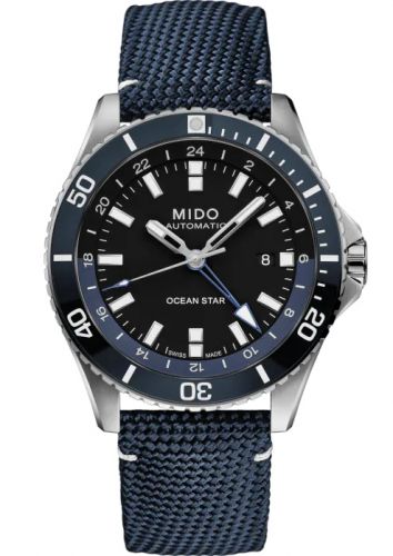 Mido Ocean Star GMT Stainless Steel Black Canvas
