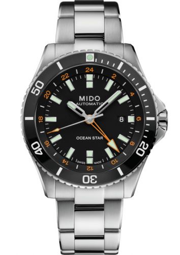 Mido Ocean Star GMT Stainless Steel Black Bracelet