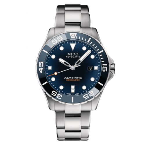 Mido Ocean Star 600 Chronometer Stainless Steel Blue Bracelet