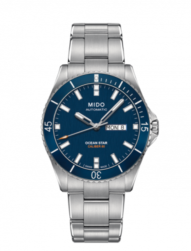 Mido Ocean Star 200 Stainless Steel Blue Bracelet