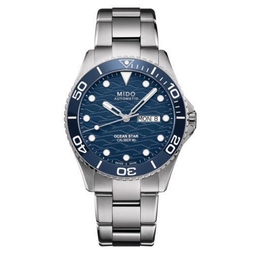 Mido Ocean Star 200C Stainless Steel Blue Bracelet