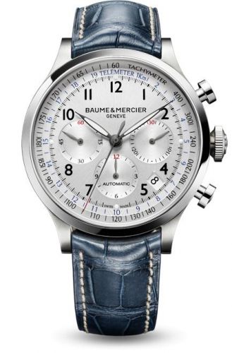 Baume & Mercier Capeland Chronograph 44 Silver Alligator