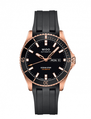 Mido Ocean Star 200 Rose Black Rubber