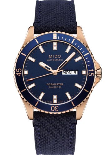 Mido Ocean Star 200 Rose Blue Canvas