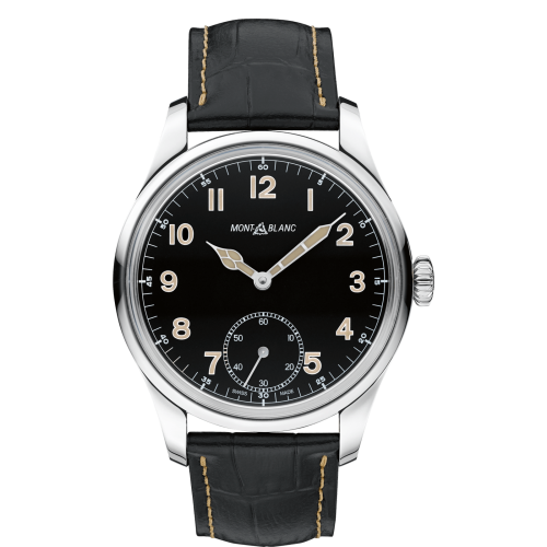 Montblanc 858 Manual Small Second Stainless Steel Black