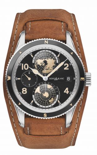 Montblanc 1858 Geosphere Stainless Steel Black Bund
