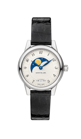 Montblanc Bohème Moonphase Quartz 27 Stainless Steel Silver Alligator