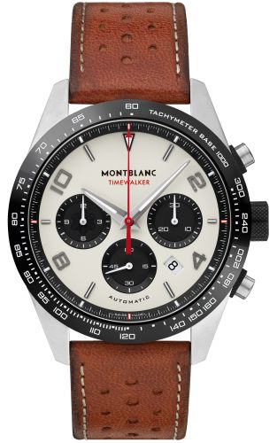Montblanc Timewalker Manufacture Chronograph Stainless Steel Panda Calf