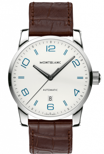 Montblanc TimeWalker Date Automatic 42 Silver Blue Numerals
