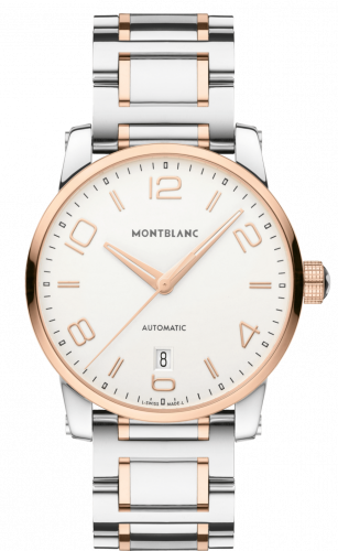 Montblanc TimeWalker Date Automatic 39 Two Tone Red White Bracelet